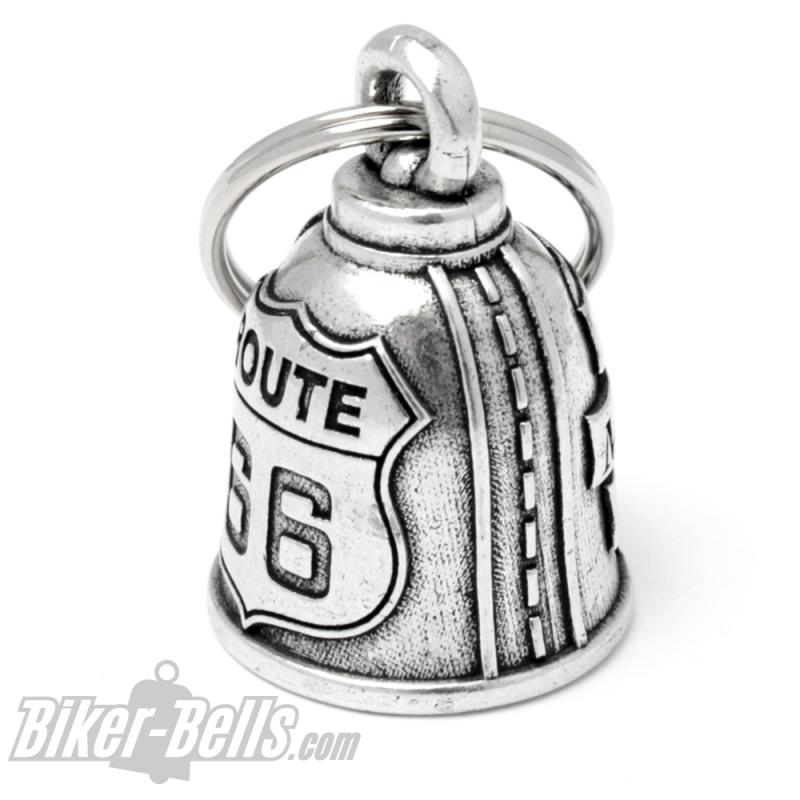 Route 66 Biker-Bell The Mother Road Motorcycle Lucky Charm Gift